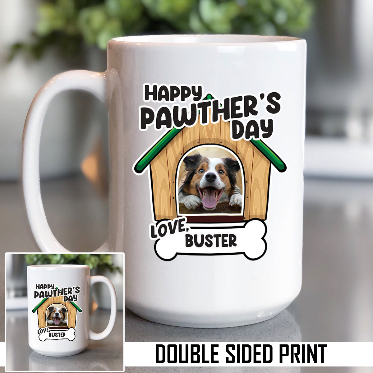Happy Pawther's Day Personalized Double Sided Print Mug