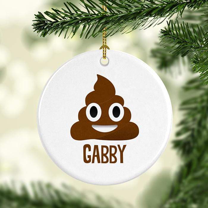 Poop Personalized Ceramic Ornaments