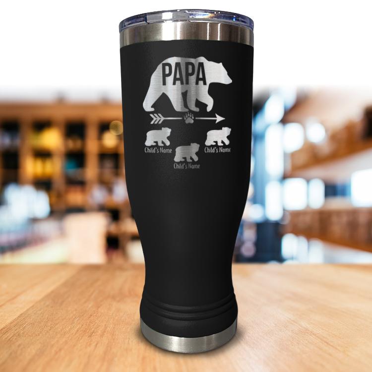 Personalized Papa Bear Pilsner Style Tumbler