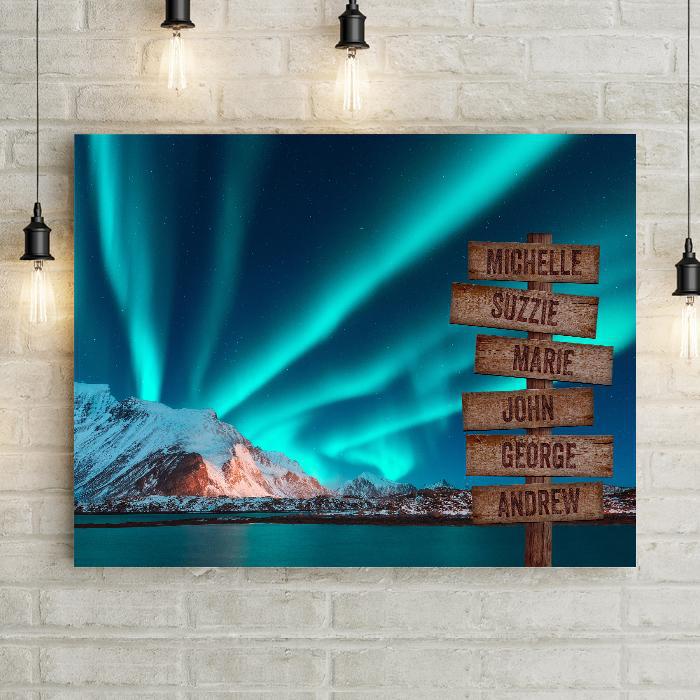 Aurora Borealis Personalized Premium Canvas