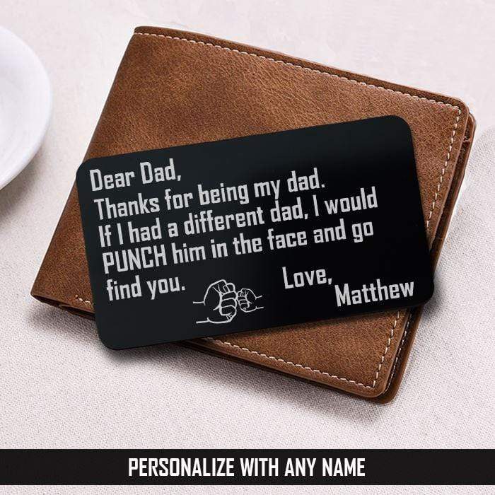 Dear Dad Premium Wallet Card ZLAZER 