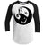 Nightmare Raglan T-Shirts CustomCat White/Black X-Small 