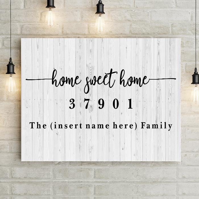 Personalized Home Sweet Home Premium Canvas