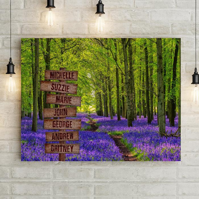Personalized Lavender Field Premium Canvas