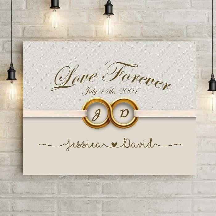 Love Forever Infinity Personalized Canvas-LemonsAreBlue