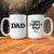 Love You Dad Heart Personalized Double Sided Mug