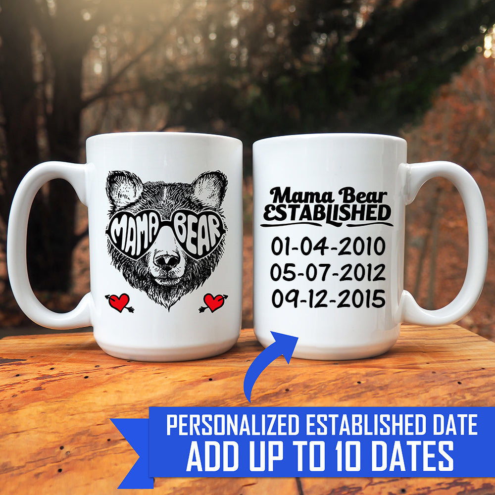 Mama Bear EST Personalized Mug