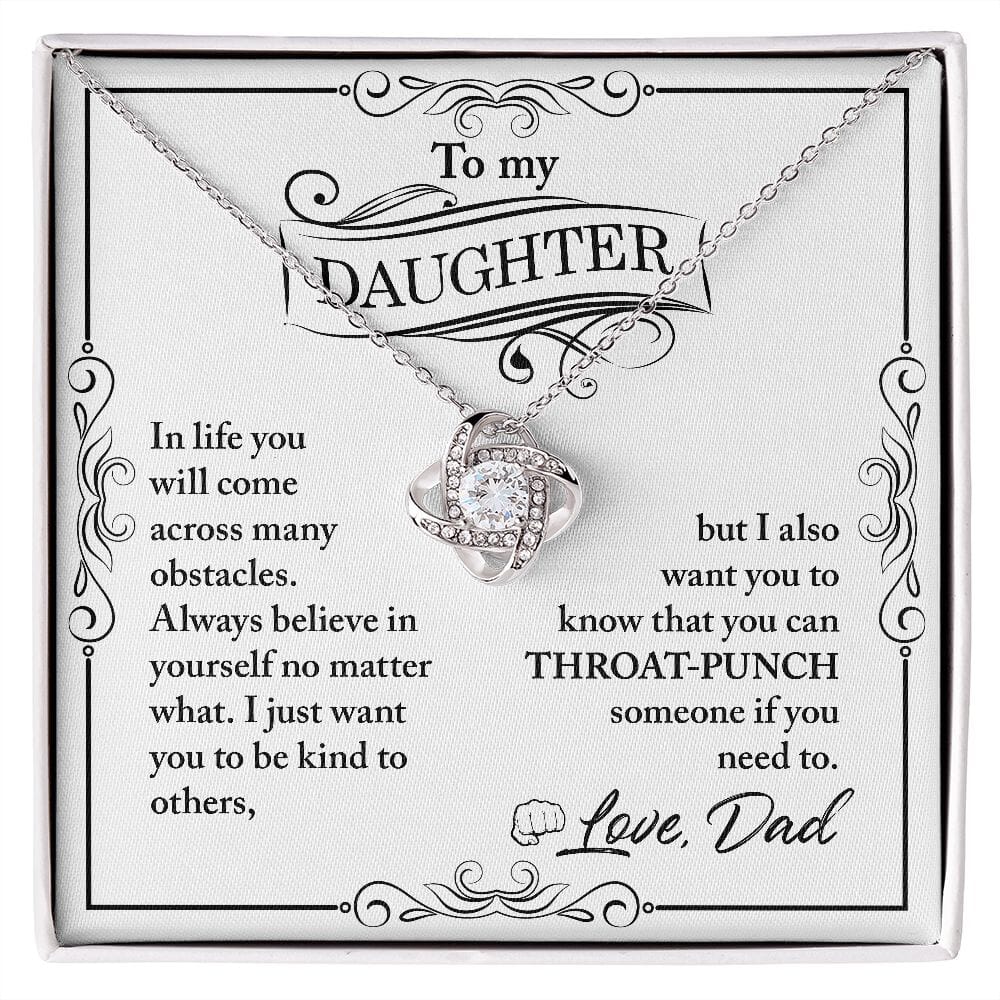 To My Daughter from Dad Punch Someone Premium Jewelry