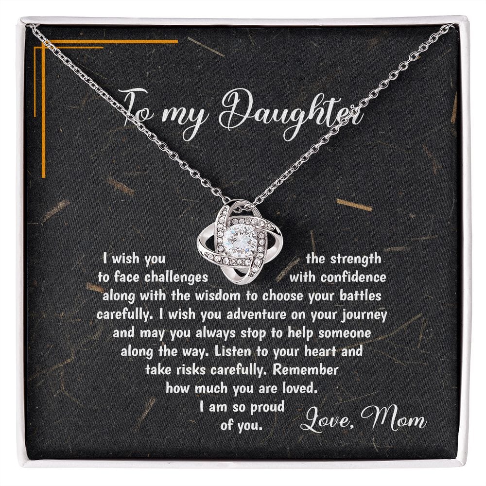 To my Daughter from Mom Wish to Face Challenges Premium Jewelry Necklace