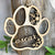 Cutout Custom Dog Paw Print Ornament Personalized with Your Dog's Name