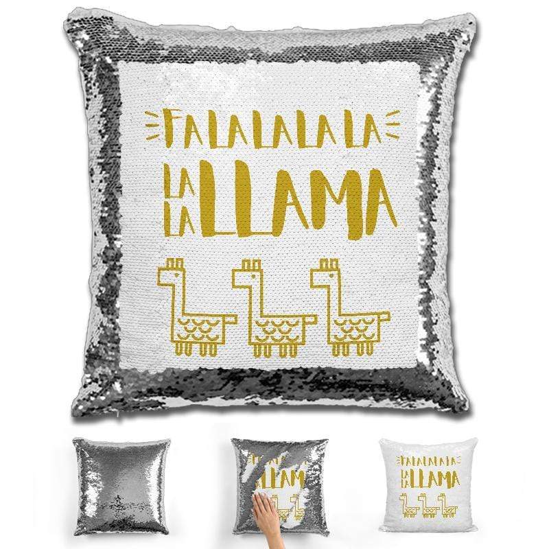 Holiday Season Llama Magic Sequin Pillow Pillow GLAM 