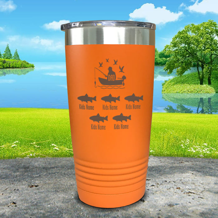 Fishing Dad (CUSTOM) With Child's Name Engraved Tumblers