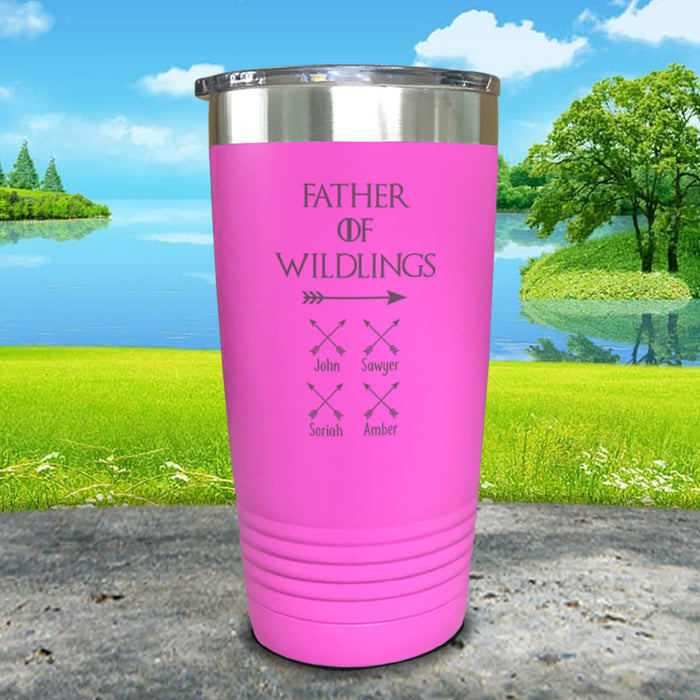 Father Of Wildlings (CUSTOM) With Child's Name Engraved Tumblers