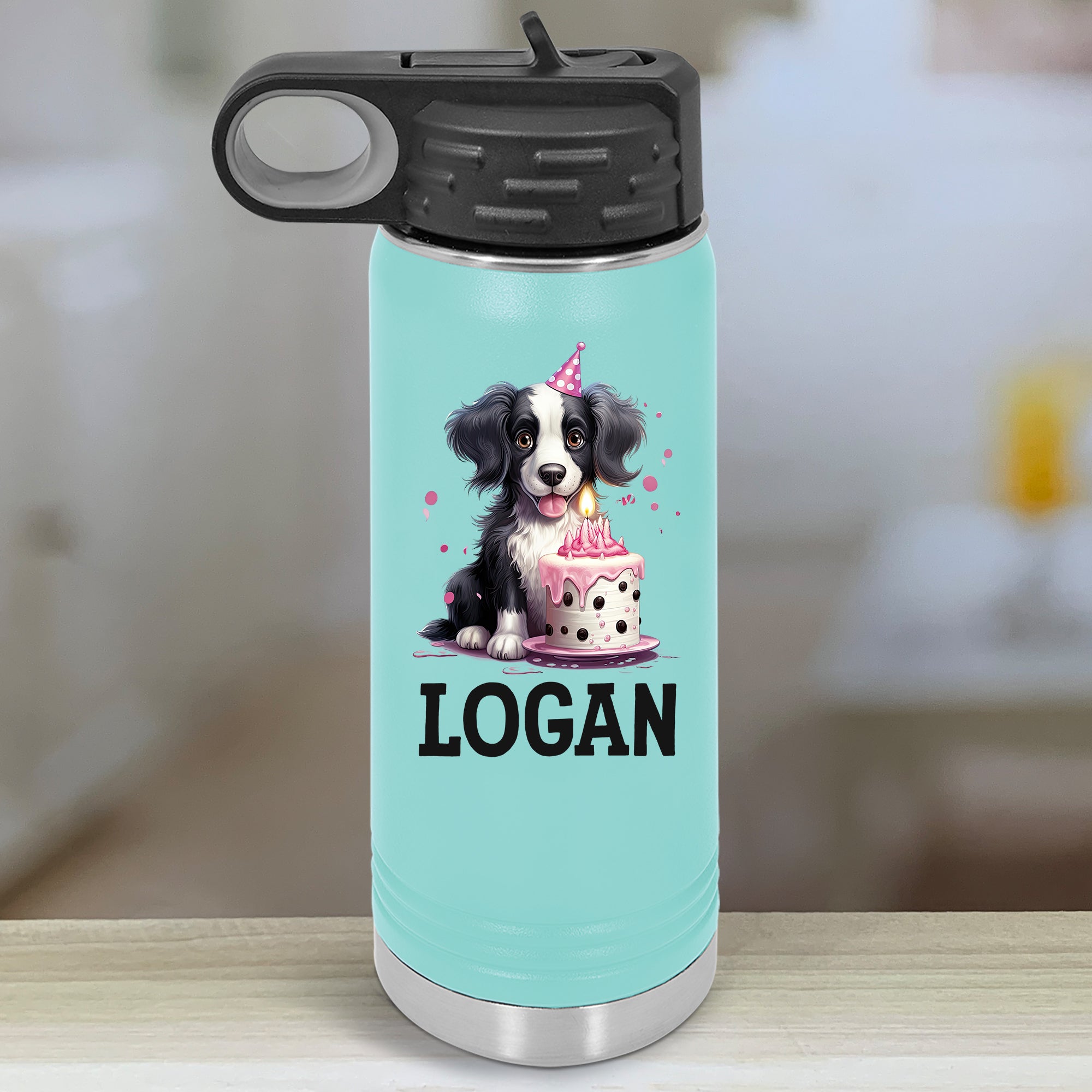 Birthday Animals Personalized With Name Kids Water Bottle Tumblers