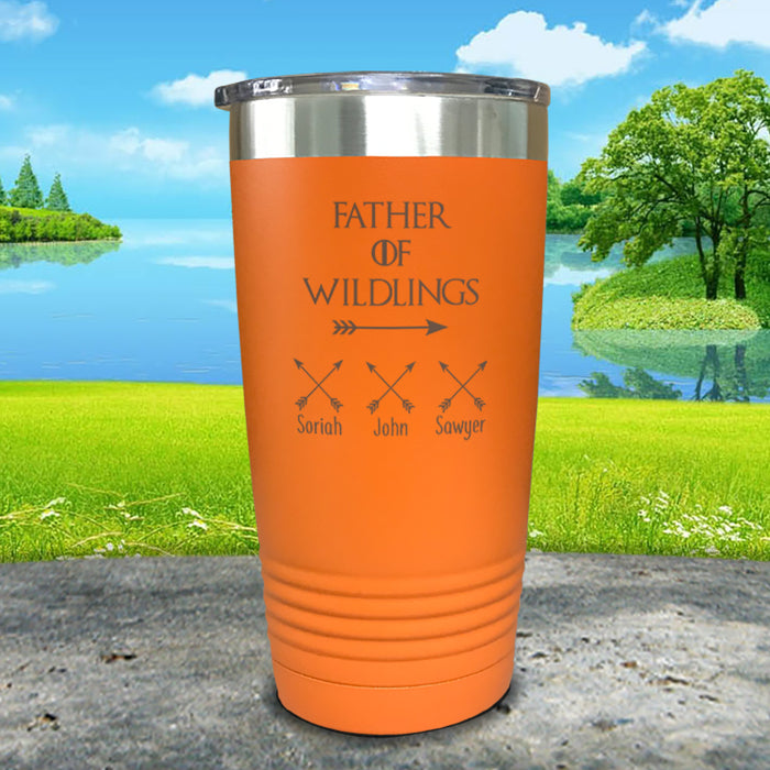 Father Of Wildlings (CUSTOM) With Child's Name Engraved Tumblers