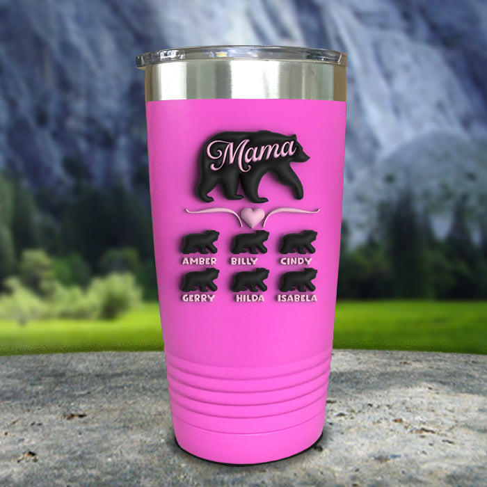 Mama Bear 3D Personalized with Child's Name Color Printed Tumblers