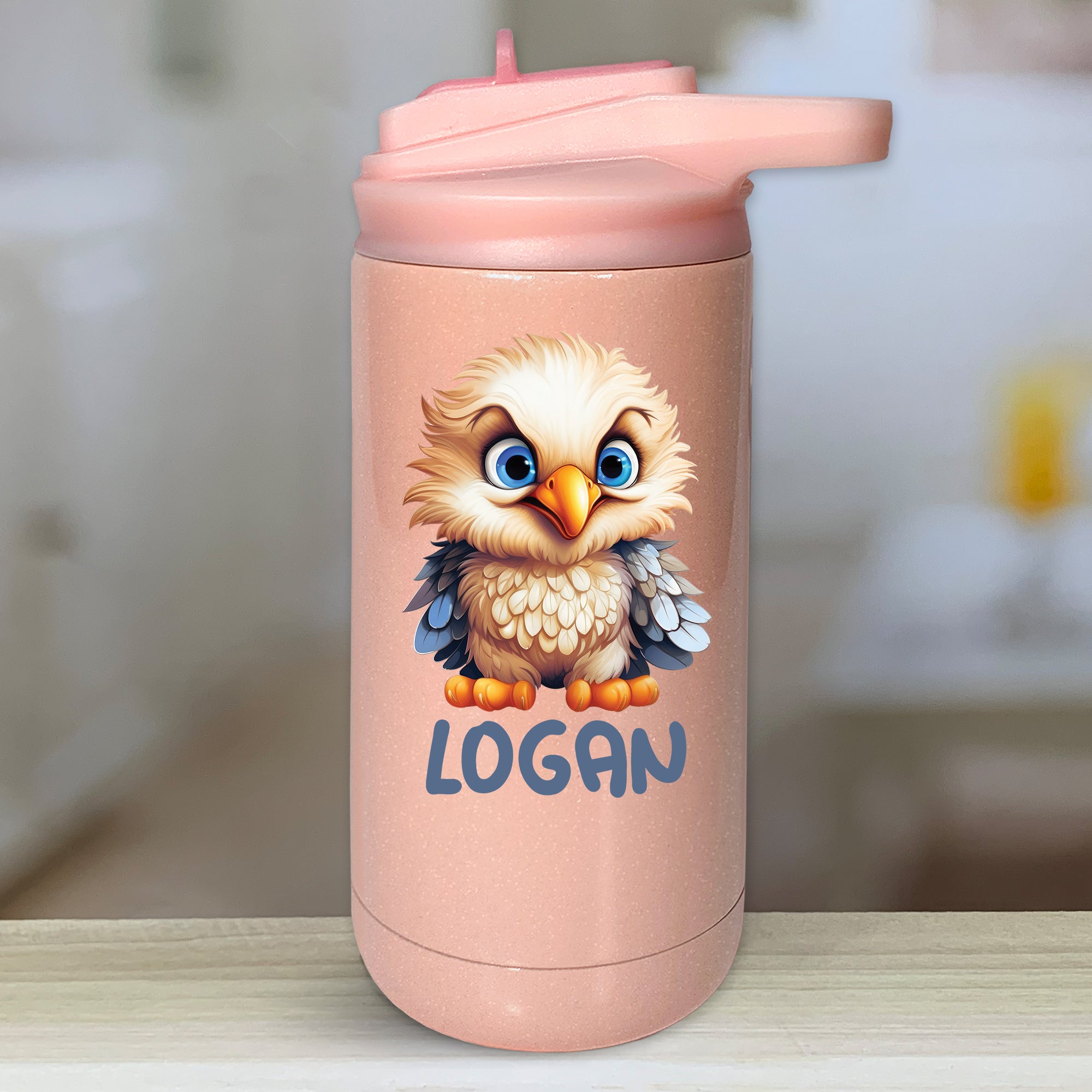 Baby Birds Personalized With Name Kids Water Bottle Tumblers