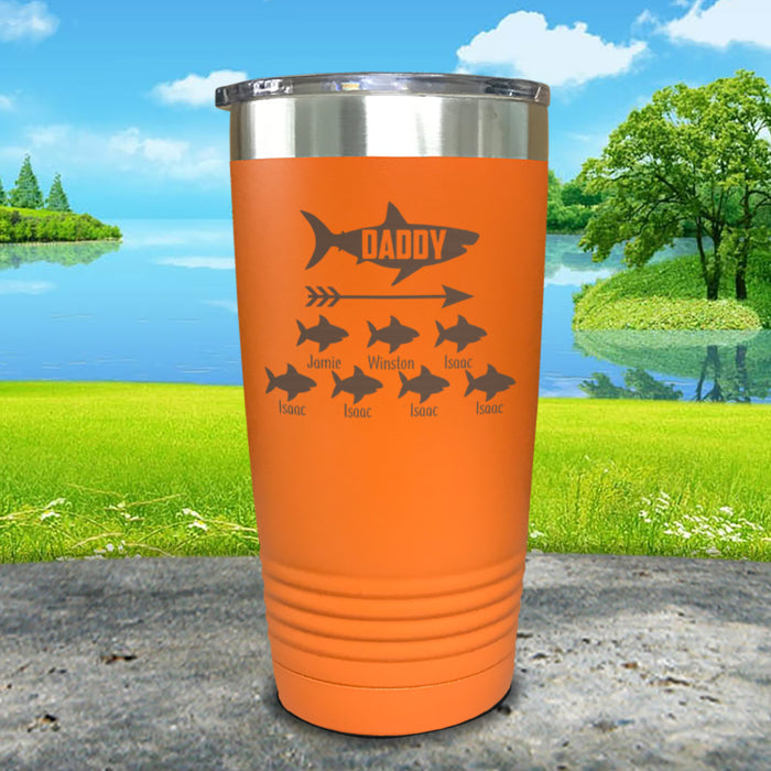 Daddy Shark (CUSTOM) With Child's Name Engraved Tumblers