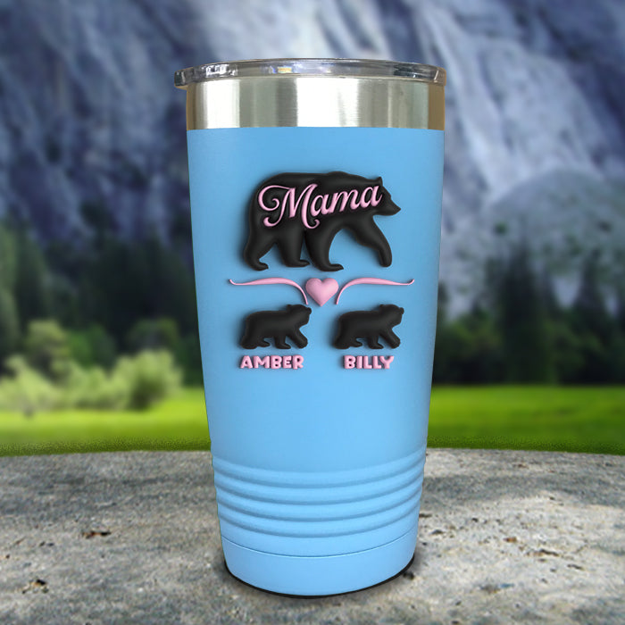 Mama Bear 3D Personalized with Child's Name Color Printed Tumblers