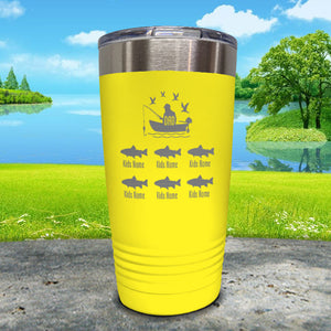 Fishing Dad (CUSTOM) With Child's Name Engraved Tumblers