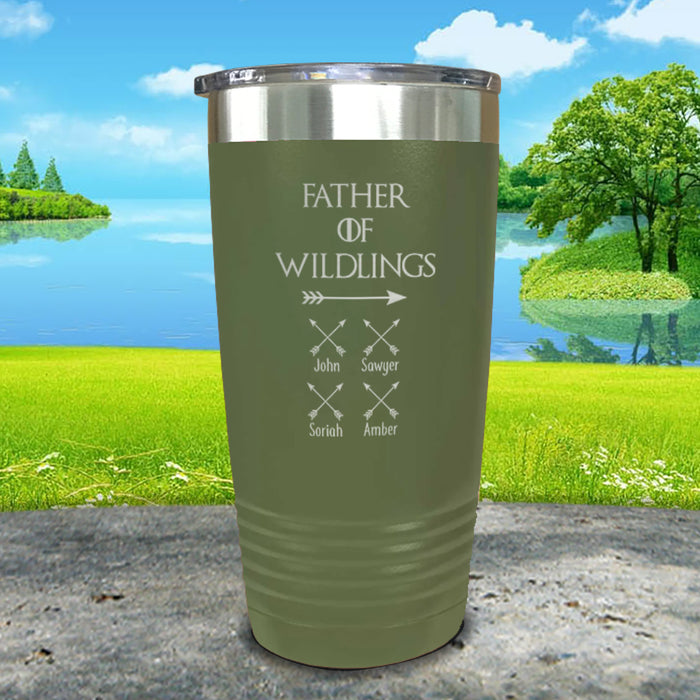 Father Of Wildlings (CUSTOM) With Child's Name Engraved Tumblers