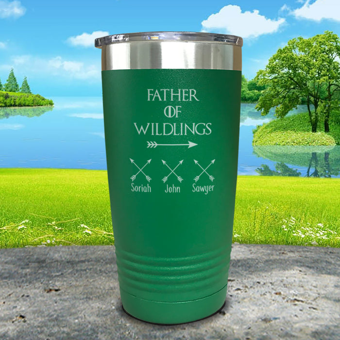 Father Of Wildlings (CUSTOM) With Child's Name Engraved Tumblers