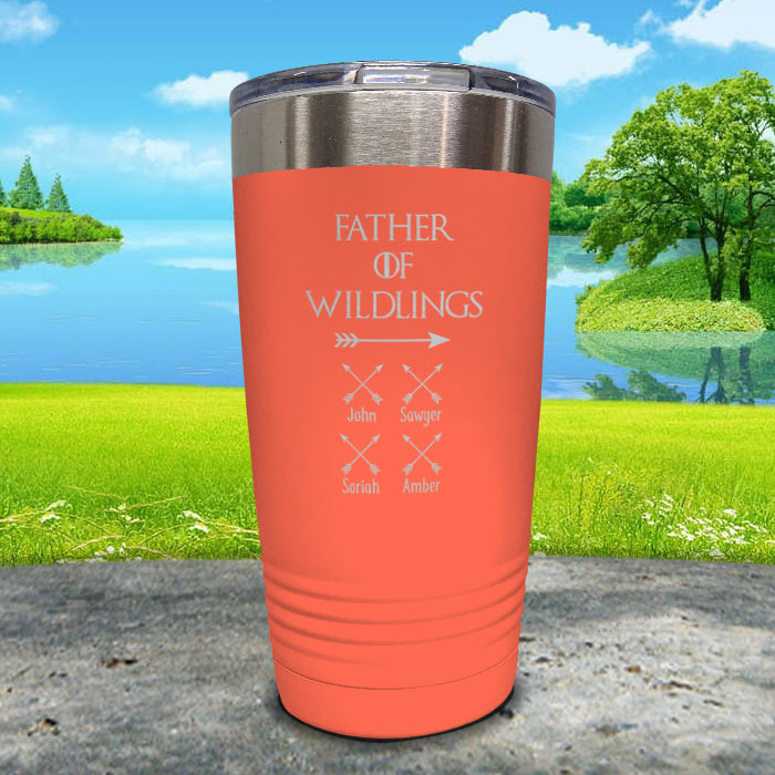 Father Of Wildlings (CUSTOM) With Child's Name Engraved Tumblers