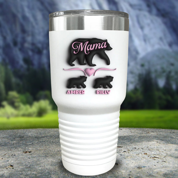 Mama Bear 3D Personalized with Child's Name Color Printed Tumblers