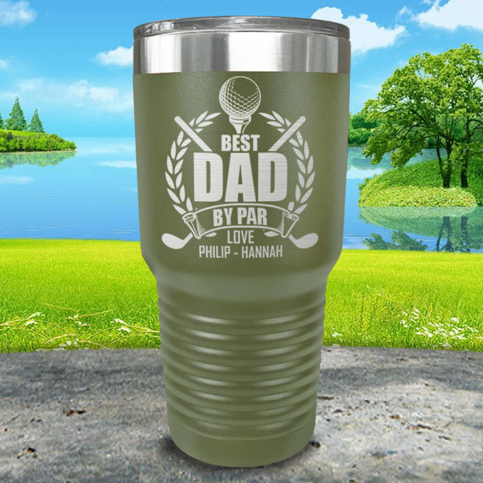 CUSTOM Best Dad By Par Engraved Tumblers