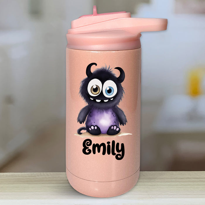 Little Monsters Personalized With Name Kids Water Bottle Tumblers