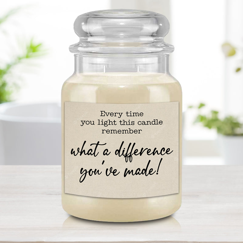 What A Difference You've Made Candle