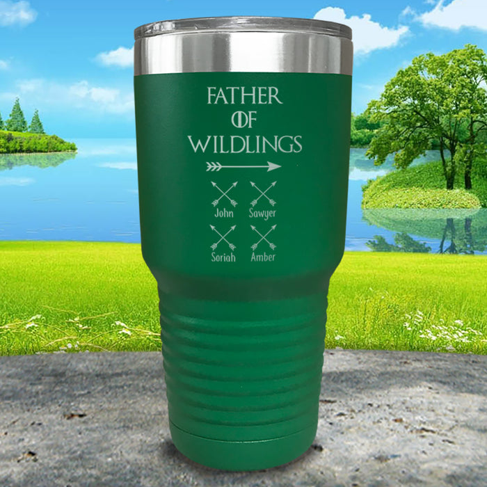 Father Of Wildlings (CUSTOM) With Child's Name Engraved Tumblers