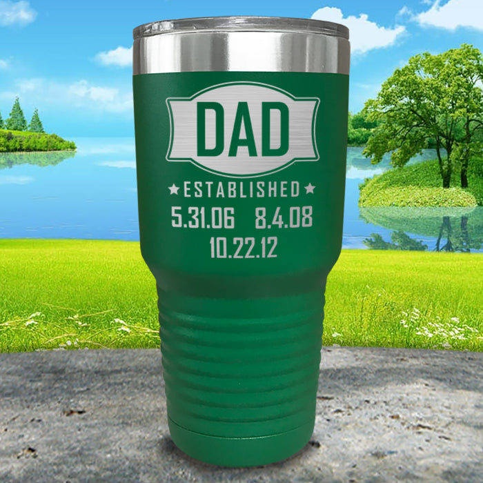 Dad Established CUSTOM Dates Engraved Tumblers