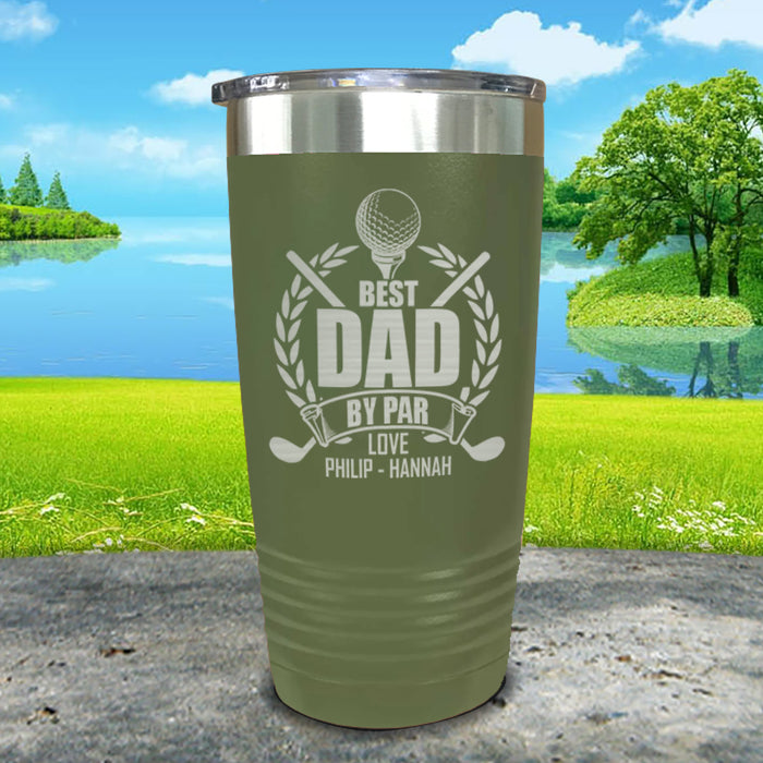 CUSTOM Best Dad By Par Engraved Tumblers