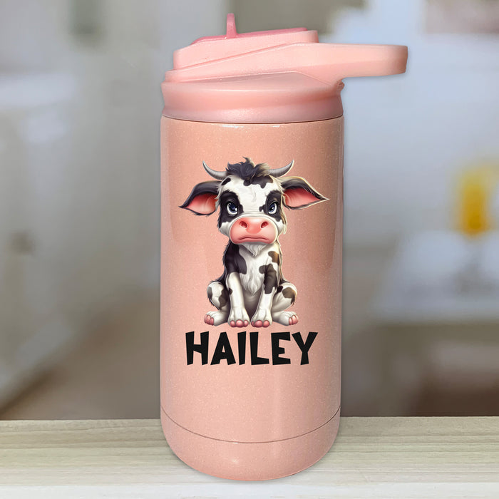 Grumpy Cows Personalized With Name Kids Water Bottle Tumblers