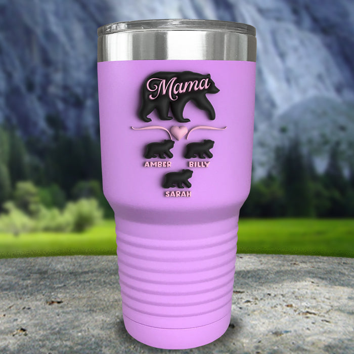 Mama Bear 3D Personalized with Child's Name Color Printed Tumblers