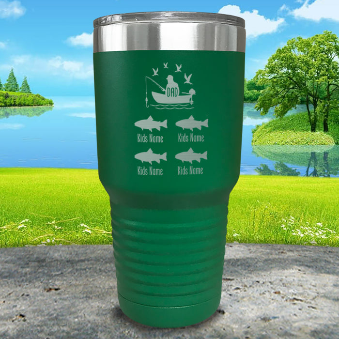 Fishing Dad (CUSTOM) With Child's Name Engraved Tumblers