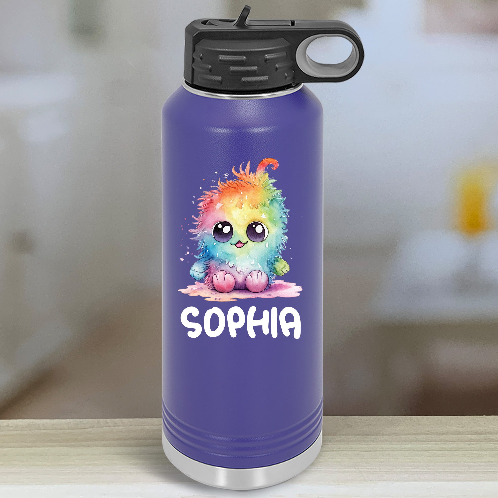 Personalized Kids Water Bottle Tumblers with Laser Engraved Name