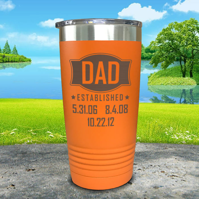 Dad Established CUSTOM Dates Engraved Tumblers