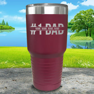 #1 Dad (CUSTOM) With Child's Name Engraved Tumbler