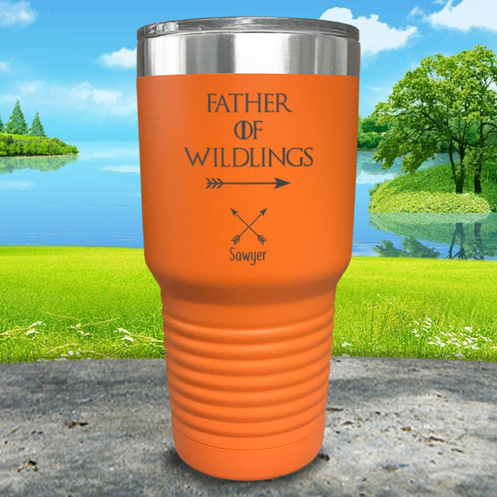 Father Of Wildlings (CUSTOM) With Child's Name Engraved Tumblers