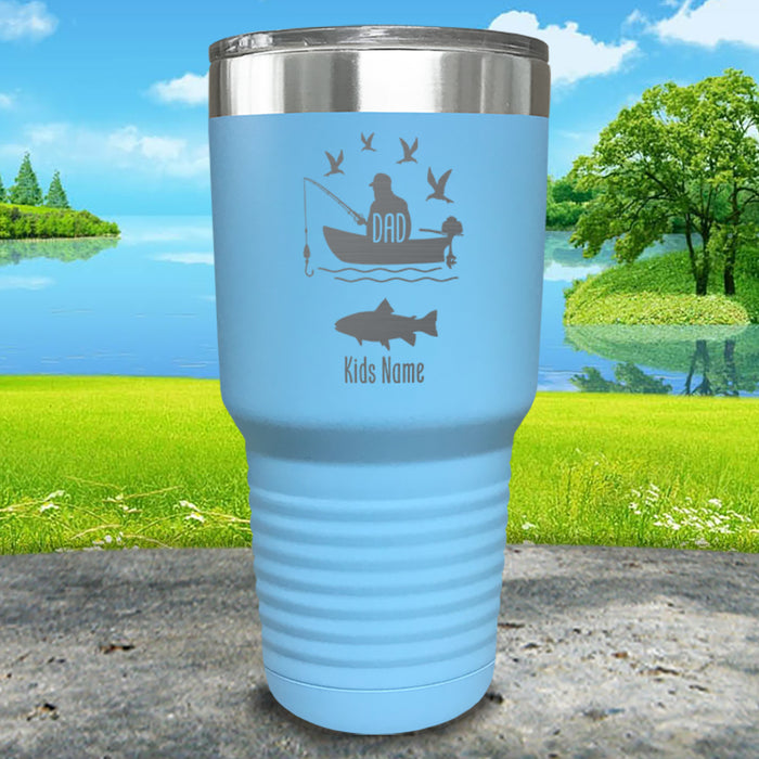 Fishing Dad (CUSTOM) With Child's Name Engraved Tumblers