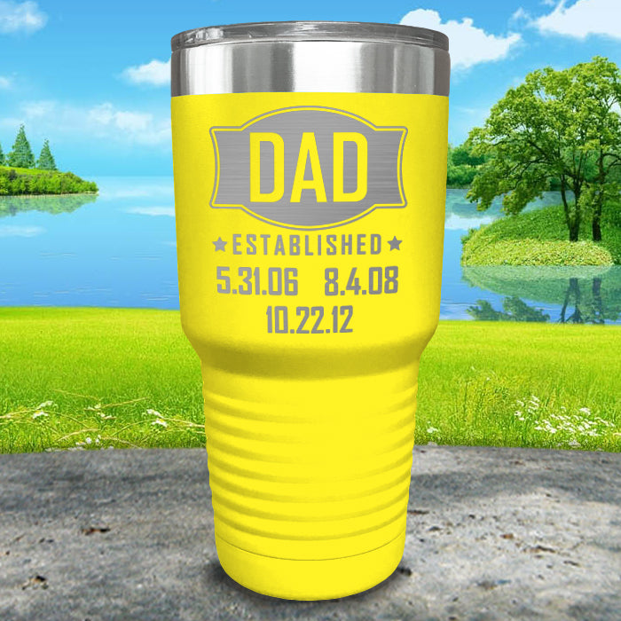 Dad Established CUSTOM Dates Engraved Tumblers