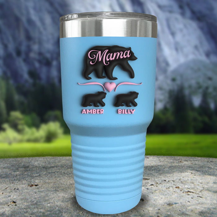 Mama Bear 3D Personalized with Child's Name Color Printed Tumblers