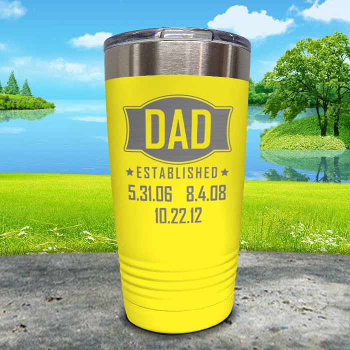 Dad Established CUSTOM Dates Engraved Tumblers