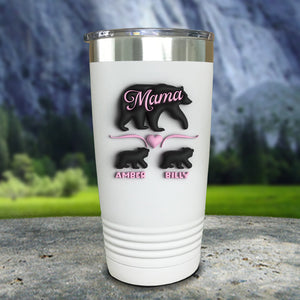 Mama Bear 3D Personalized with Child's Name Color Printed Tumblers