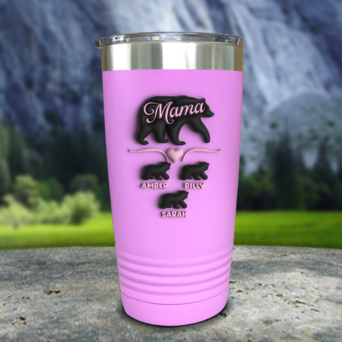 Mama Bear 3D Personalized with Child's Name Color Printed Tumblers