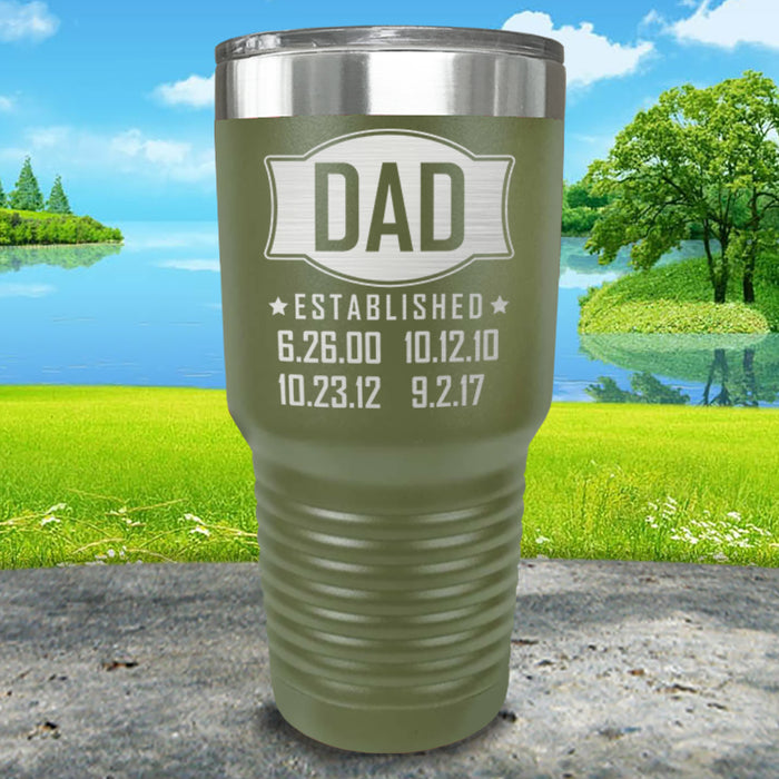 Dad Established CUSTOM Dates Engraved Tumblers