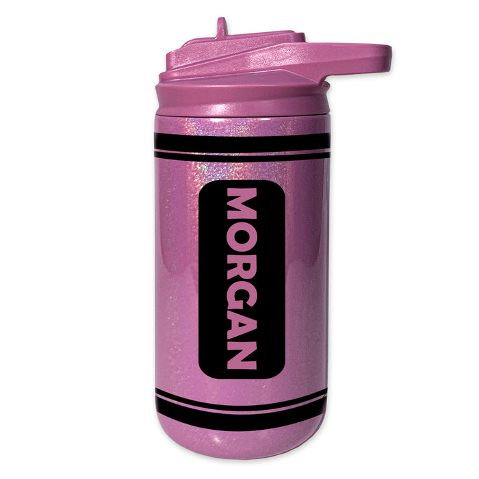 Personalized Kids Color Crayon Water Bottle Tumblers