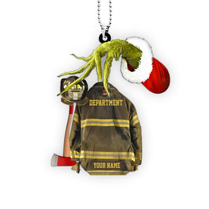 PREORDER Custom Firefighter Acrylic Christmas Car Ornament